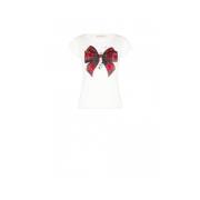 Julebue Rhinestone Viskoseblanding T-shirt