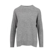 Lys Grå Uld Crew Neck Sweater