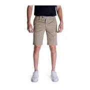 Beige Bomuld Bermuda Shorts med Lycra