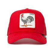 Rød Hane Trucker Cap