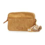 Camel Suede Nina Clutch Taske