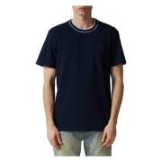 Marine Ribbet Hals T-shirt