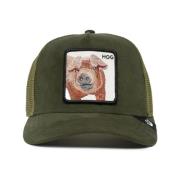 Grøn Ruskind Trucker Cap