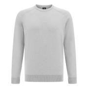 Bomuld, silke og cashmere rund hals sweater