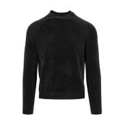 Chenille Sweater med Ribbed Detaljer