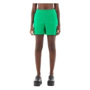 Grøn Sporty Style Shorts med Design Accent