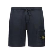 Navy Blue Felpa Bermuda Shorts