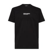 Sort Logo Bomuld T-shirt Crew Neck