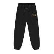 Sort Fleece Sweatpants Stilfuld Behagelig