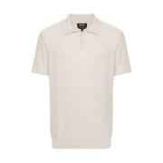 Perforeret Polo Skjorte Beige