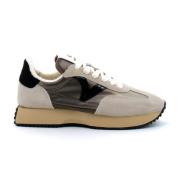 Metallic Nylon Sneakers Beige Urban Style