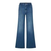 Blå Distressed Dame Jeans