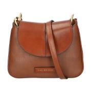 Brun læder crossbody taske