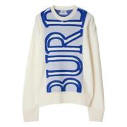 Hvid Uld Crew-neck Sweater