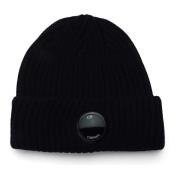 Merino Uld Ribstrikket Beanie Hat