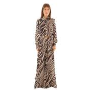 Animalier Side Split Dress i MULTICOLOR