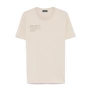 Mandel Beige Crew Neck T-shirt