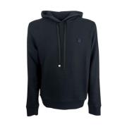 Luksus Denim Hoodie med Kontrastdetaljer