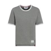 Kontrast Ribbet Crew Neck T-Shirt