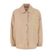 Stilfuld Beige Bomuldsjakke