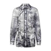 Floral Sketch Hemdblouse