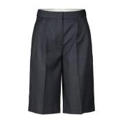 Uld Bermuda Shorts med høj talje