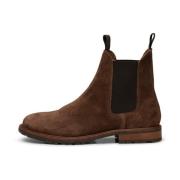 York chelsea støvle ruskind - CHOC BROWN