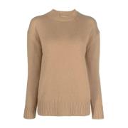 Kameluld-kashmir rund hals sweater