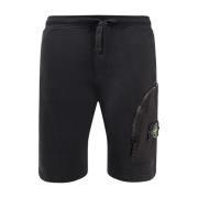 Bomuld Jogger Bermuda Shorts med Lommer