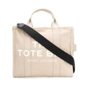 Casual Beige Bomuld Tote Taske