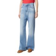 Bredbenet Vintage Vasket Denim Jeans