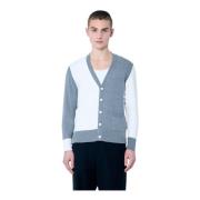 Stribet Bomuld Strik Cardigan