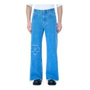 Blomstret Wide-Leg Jeans