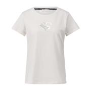 T-shirt med logo-print og glamour