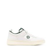 Hvide Low-Top Sneakers med Broderet Logo