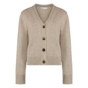 Ribstrikket Uld Cardigan