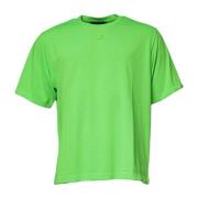 Neon Green Logo Detalje Crewneck T-shirt