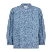 Denim Rose Bluse med ¾ Ærmer