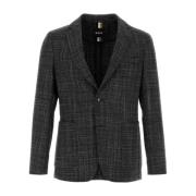 Sort uldblanding blazer