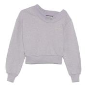 Afslappet Sweatshirt med Rund Hals