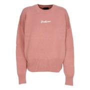 Pink Crewneck Sweater med W Logo