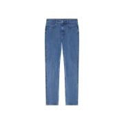 Slim Fit Marmorerede Denim Jeans