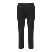 Sort Slim Fit Jeans 5 Lommer