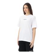 Hvid Kortærmet Logo Print T-shirt