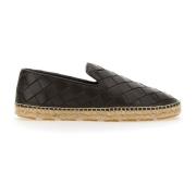 Læder Slip-On Espadriller med Intreccio Motif