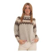 Tile Print Oversize Pullover