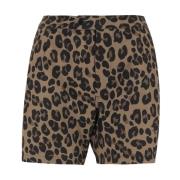 Leo Mønster Elastik Talje Casual Shorts