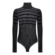 Sort Turtleneck Langærmet Bodysuit