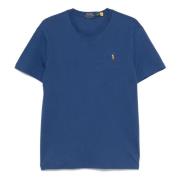 Broderet Slim Fit Bomuld T-shirt