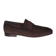 Brun Suede Loafer med Håndsyninger